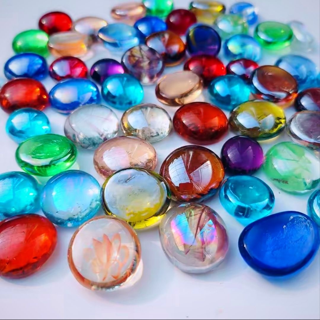 Fish Tank Gravel - Colorful Small Stones Mixed with Glass