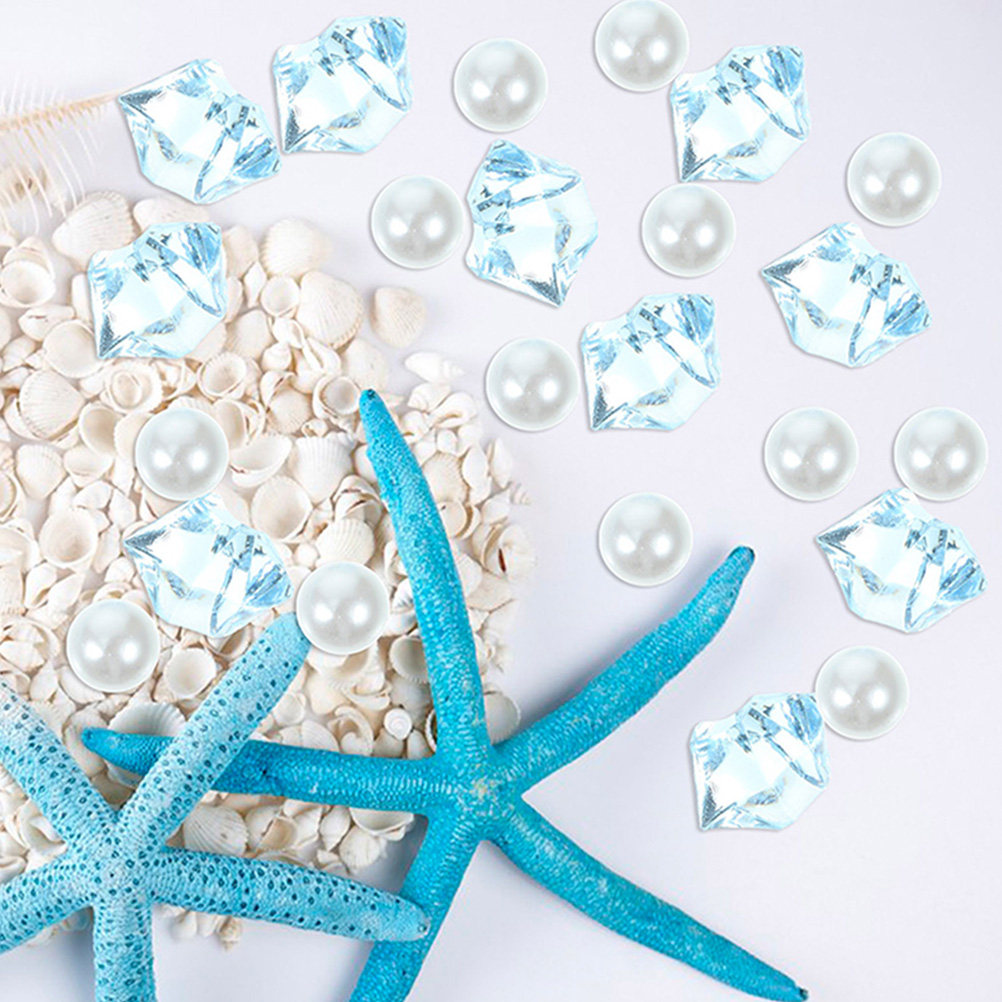 Aquarium Decor - 1Set Blue Crushed Plastic Beads Heavy