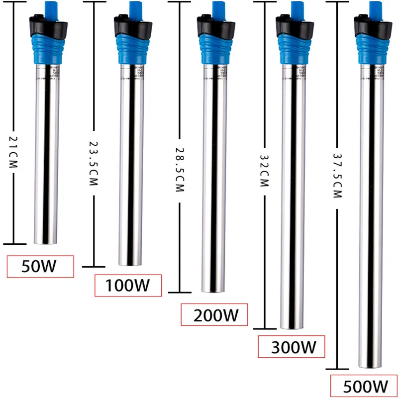 Fish Tank Heater - 50W/100W/200W/300W/500W Submersible Aquarium Heater Fish Tank