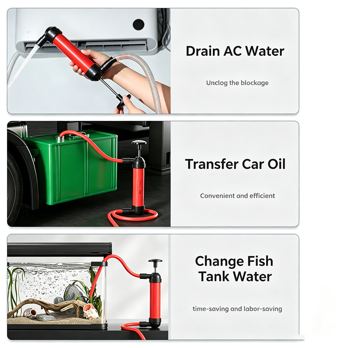 Manual Siphon Pump AC Drain Un - Aquarium Pump review and price