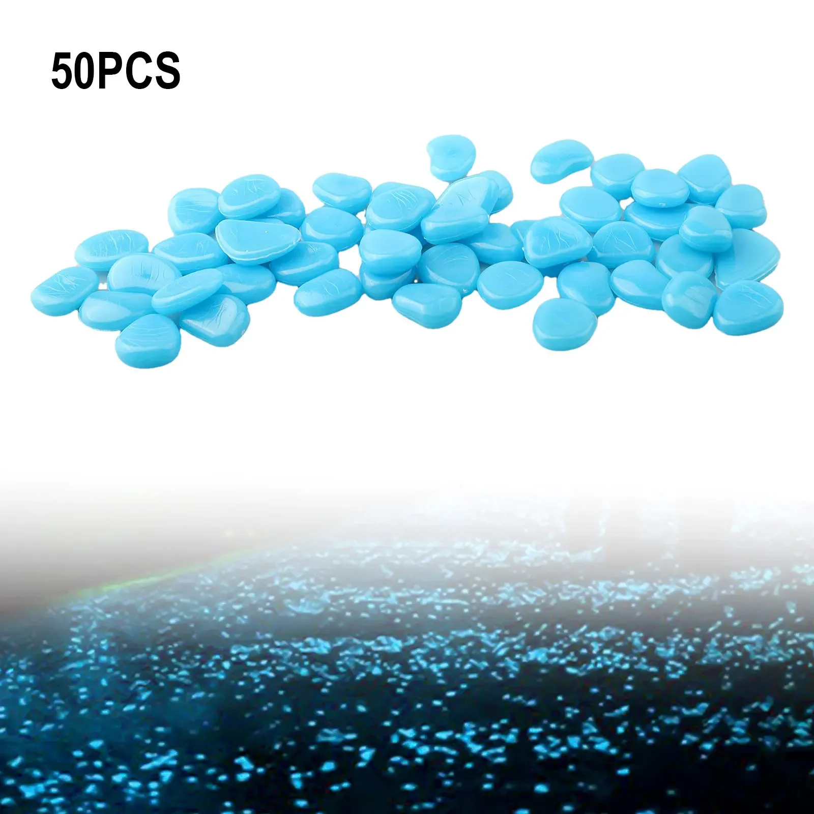 50PCS/Set Glow In The Dark Peb - Fish Aquarium Home review and price