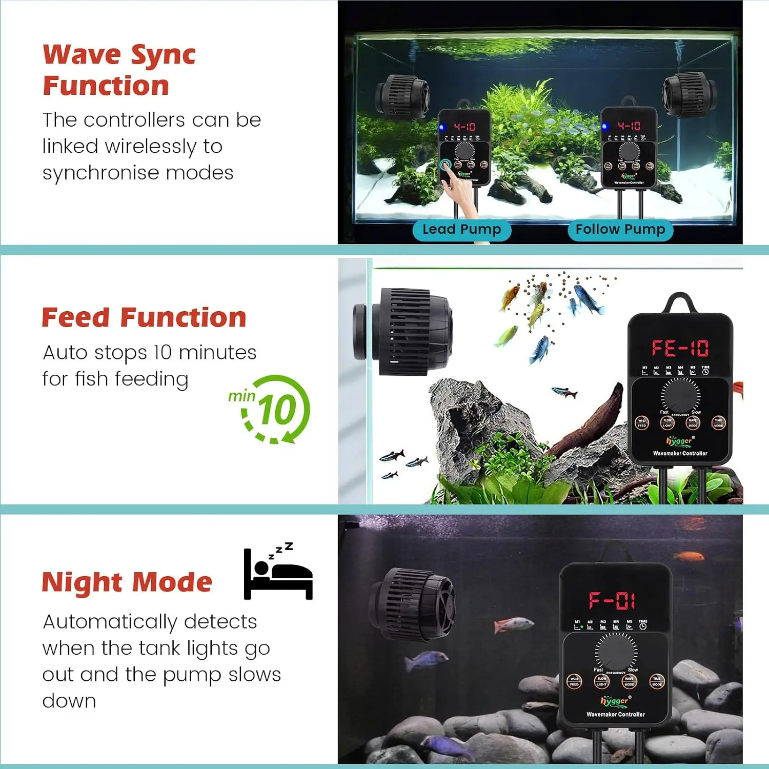 Adjustable Flow Aquarium Wave  - Aquarium Pump review and price