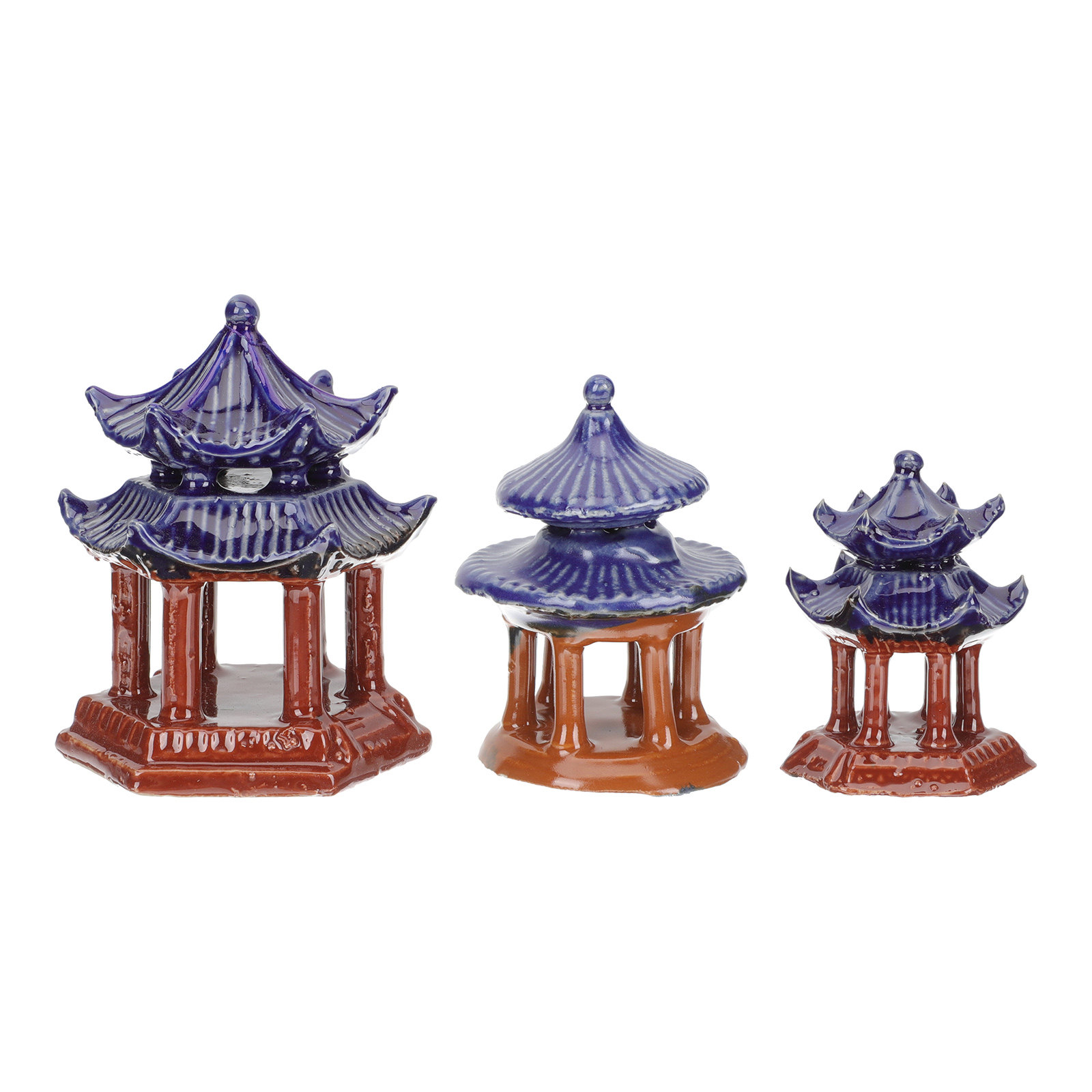 3Pcs Ceramic Pavilion Miniatur - Aquarium Decor review and price