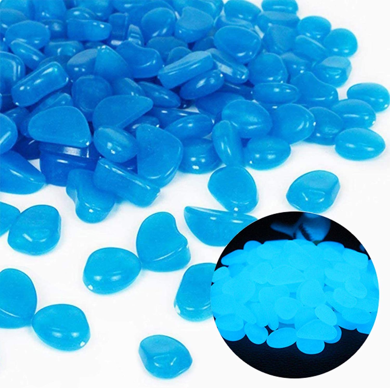 Fish Tank Rocks Glow Blue Pebb - Aquarium Plants review and price