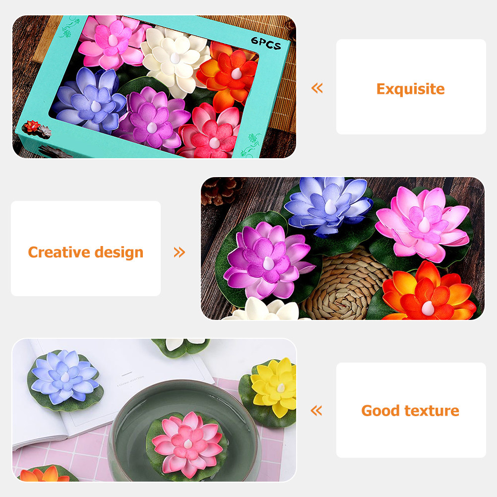 6Pcs Realistic Simulation Lotu - Aquarium Decor review and price